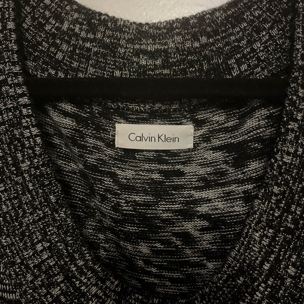 Calvin Klein Monochrome Knit Sweater Dress..